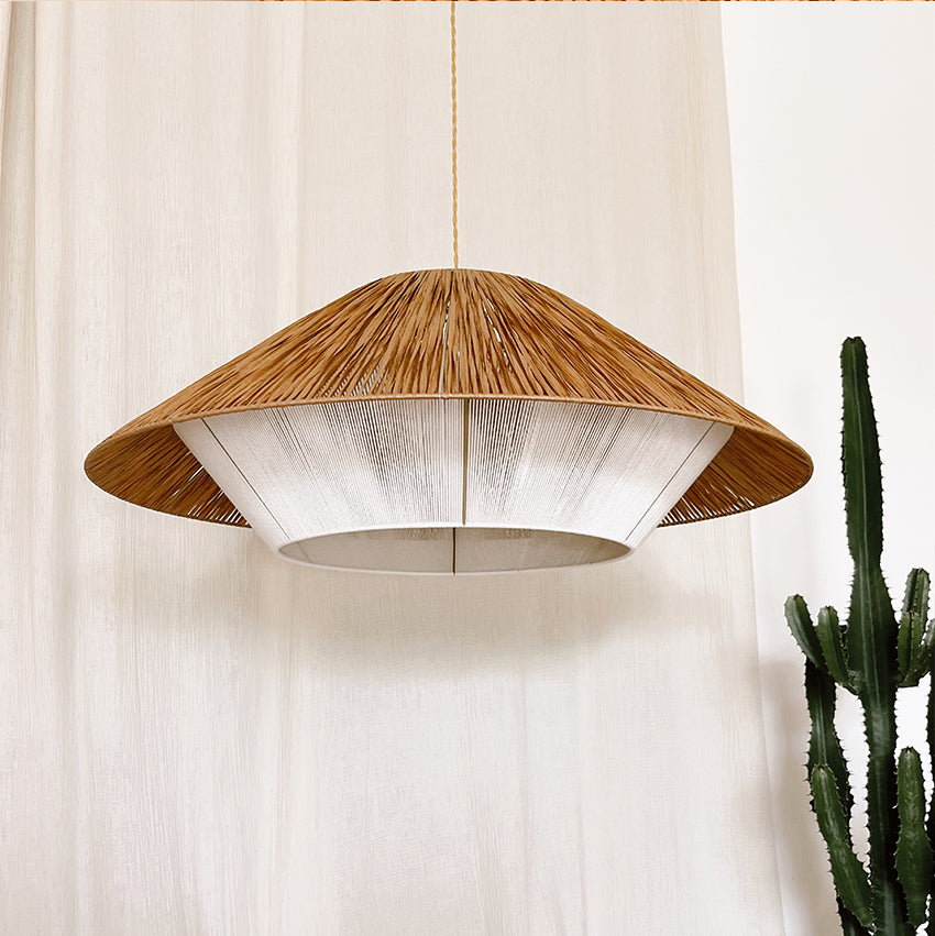 Suspension tissée en raphia Aloha tan