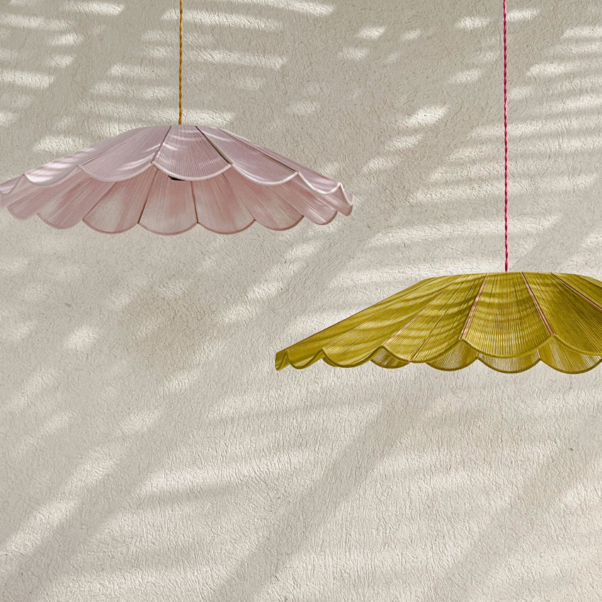 Suspension tissée en coton Dahlia small