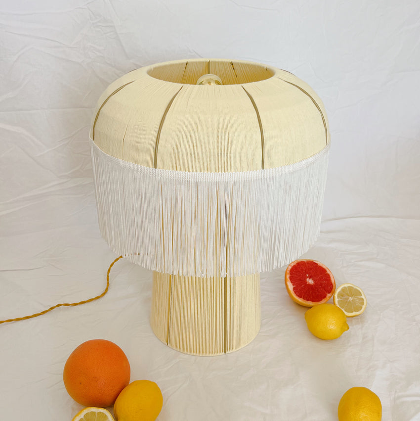 Lampe à poser tissée en coton Lime