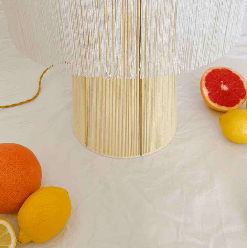 Lampe à poser tissée en coton Lime