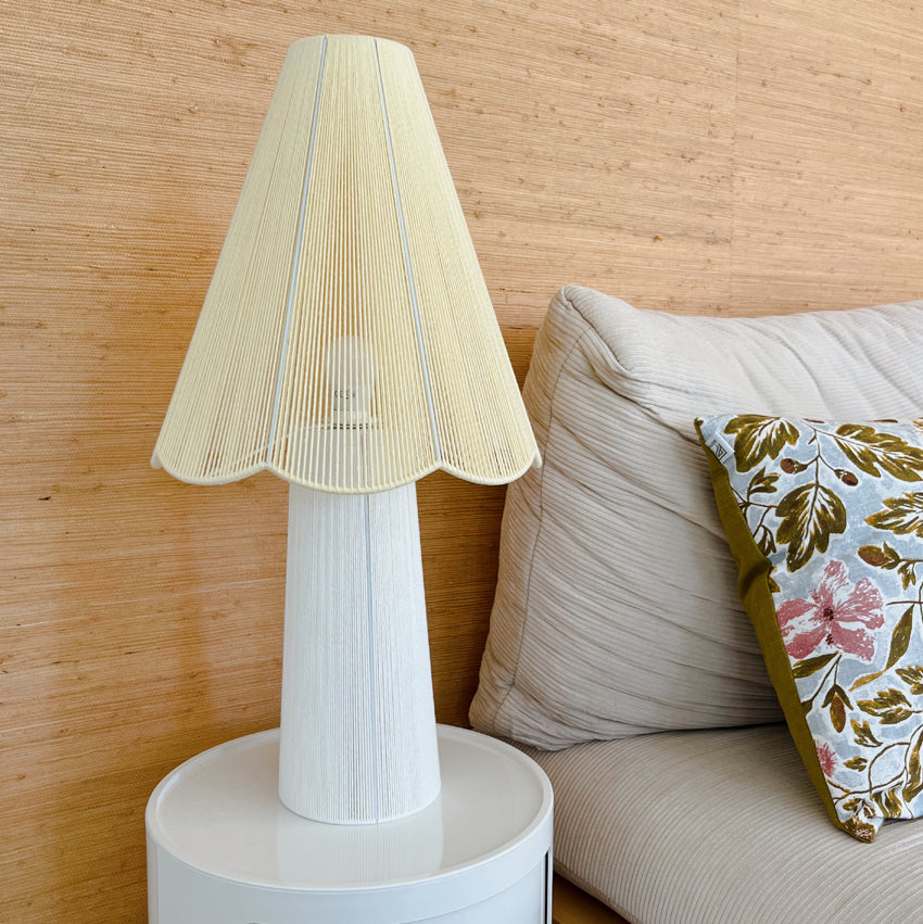 Lampe à poser tissée en coton Taro