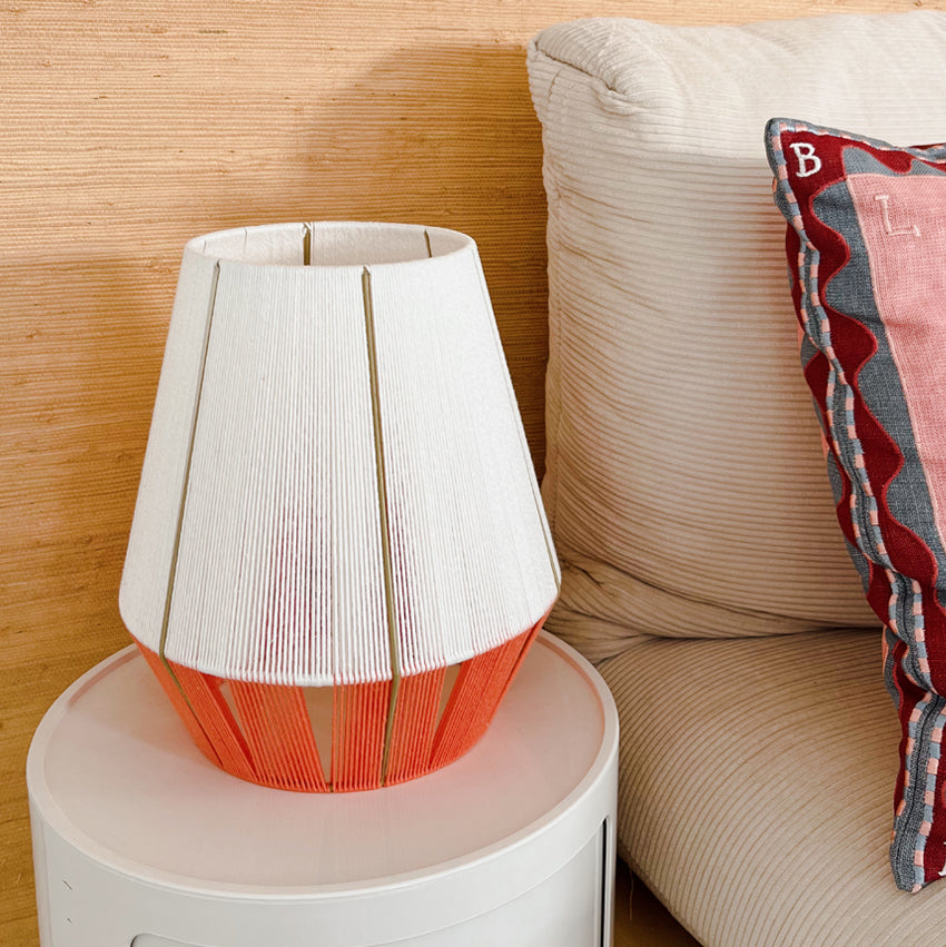 Lampe à poser tissée en coton Tehei
