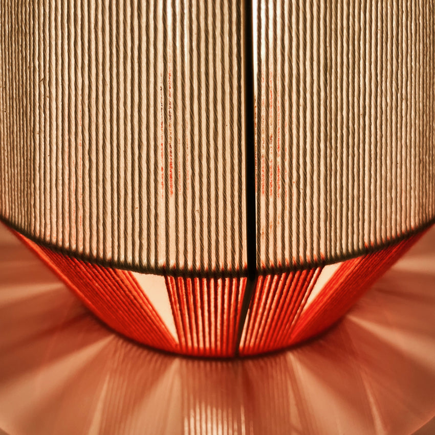Lampe à poser tissée en coton Tehei