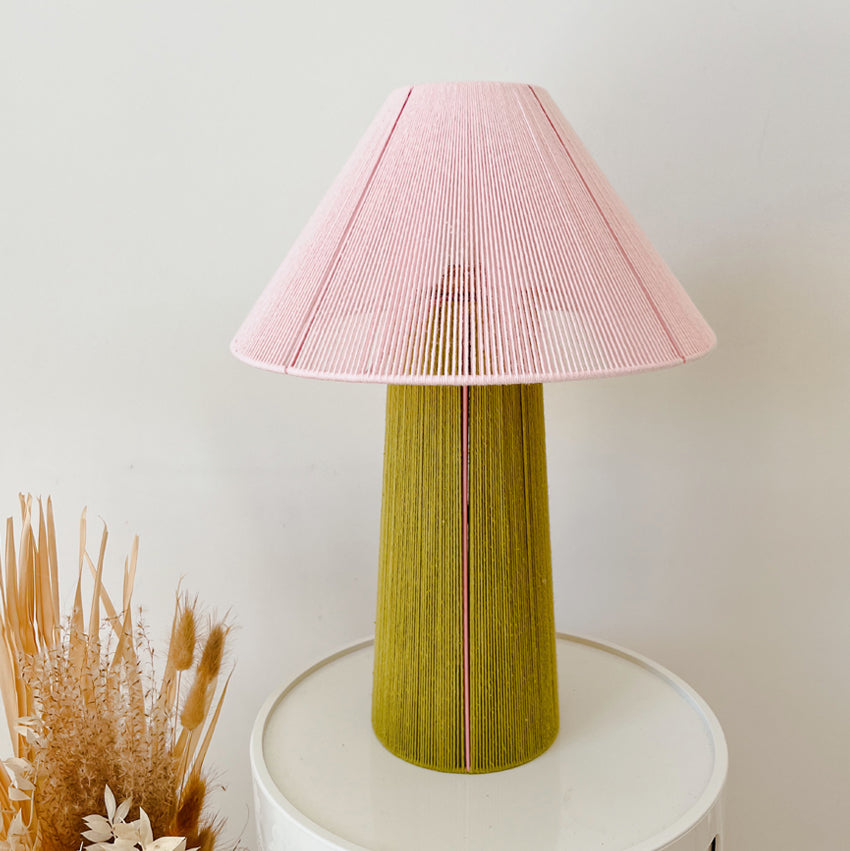 Lampe à poser tissée en coton Tiare