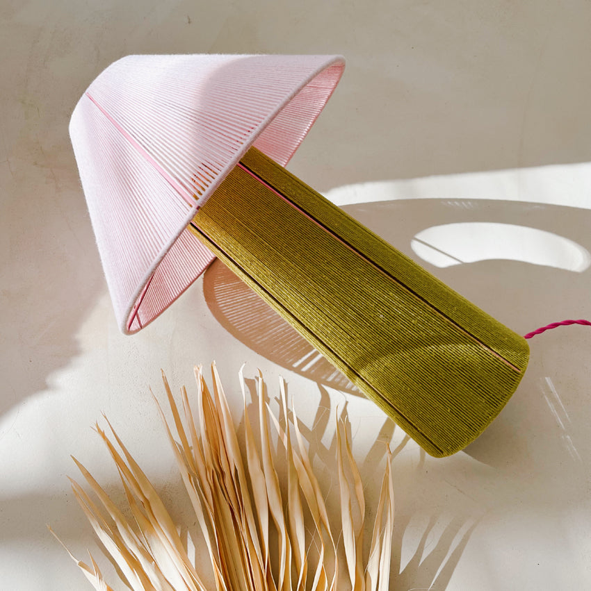 Lampe à poser tissée en coton Tiare