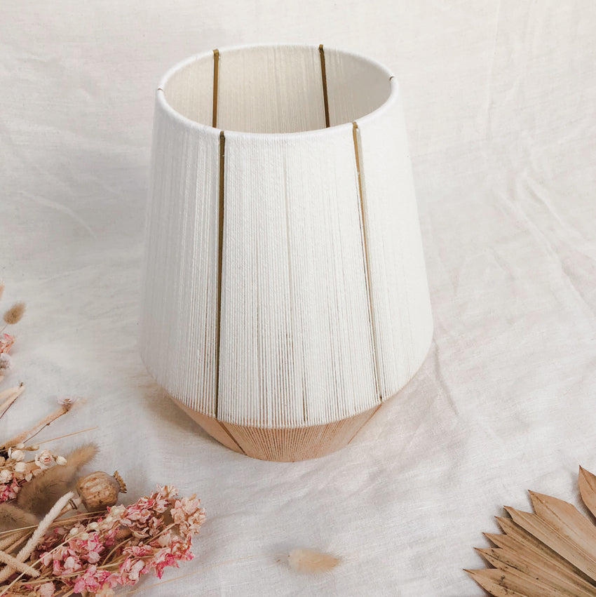 Lampe à poser tissée en coton Nauri small