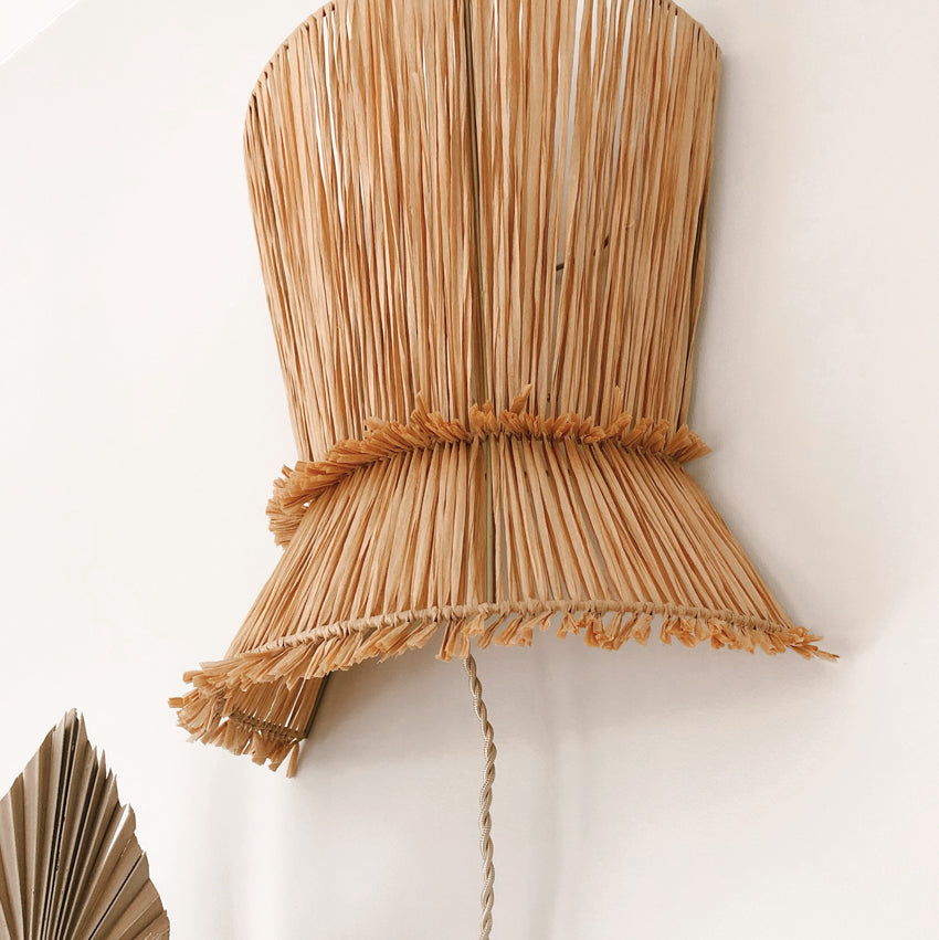 Applique tissée en raphia Tahi