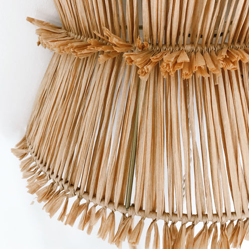 Applique tissée en raphia Tahi