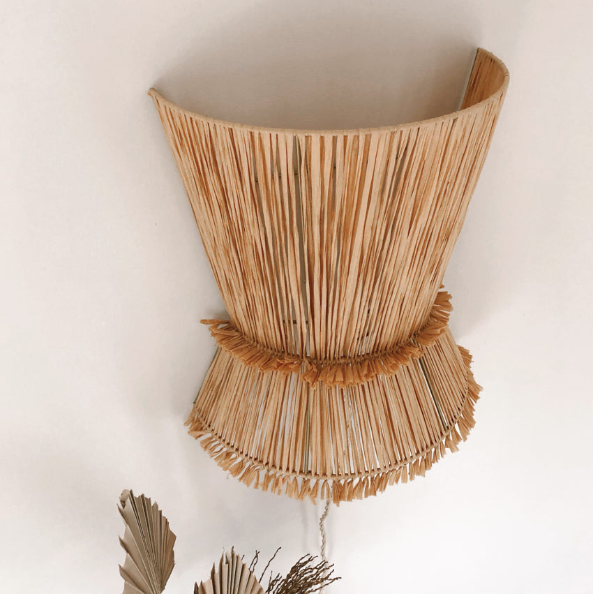 Applique tissée en raphia Tahi